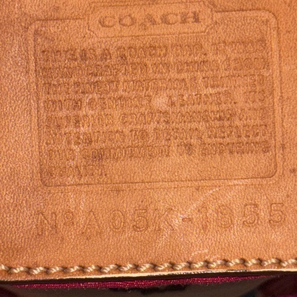 Coach Y2K Scribble Stitch Pocket satchel and brass hardware AS IS staining - Picture 8 of 15